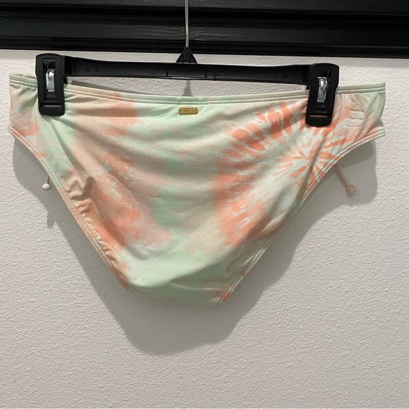 Roxy Juniors Nautilus Peach Tie Dye Hipster Bikini Bottoms - L - Picture 6 of 10